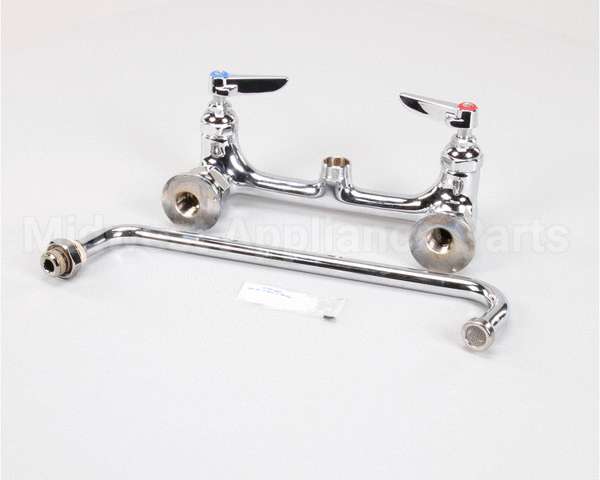 B-0231 T&S Brass Double Pantry Faucet, Wall Mount, 8 Cent