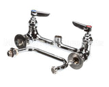 B-0232 T&S Brass Double Pantry Faucet, Wall Mount, 8 Cent