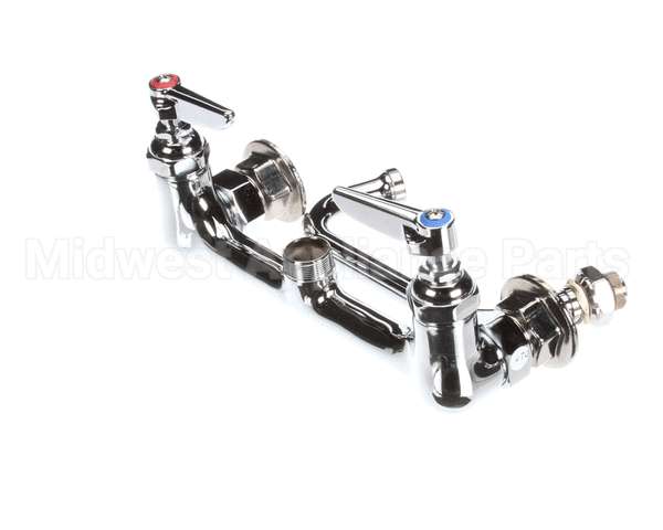 B-0232 T&S Brass Double Pantry Faucet, Wall Mount, 8 Cent