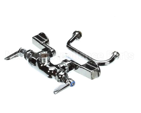 B-0237 T&S Brass Double Pantry Faucet Wall Mount Adjust