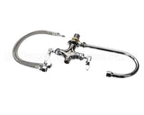 B-0300-CR T&S Brass Double Pantry Faucet, Single Hole Base,