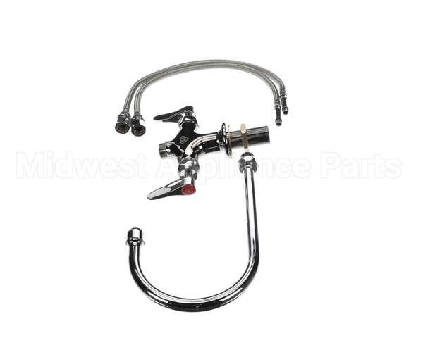 B-0300-CR T&S Brass Double Pantry Faucet, Single Hole Base,