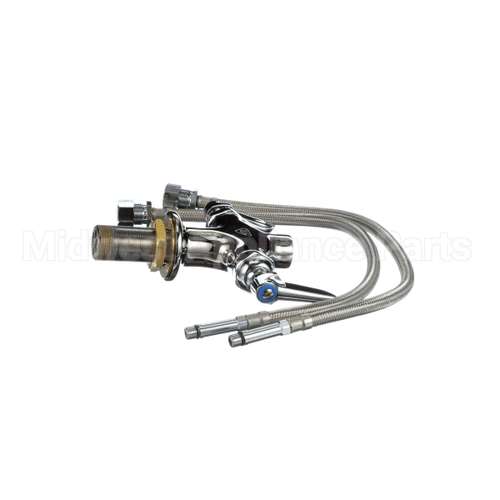 B-0300-LN T&S Brass Double Pantry Swivel/Rigid Base Faucet,