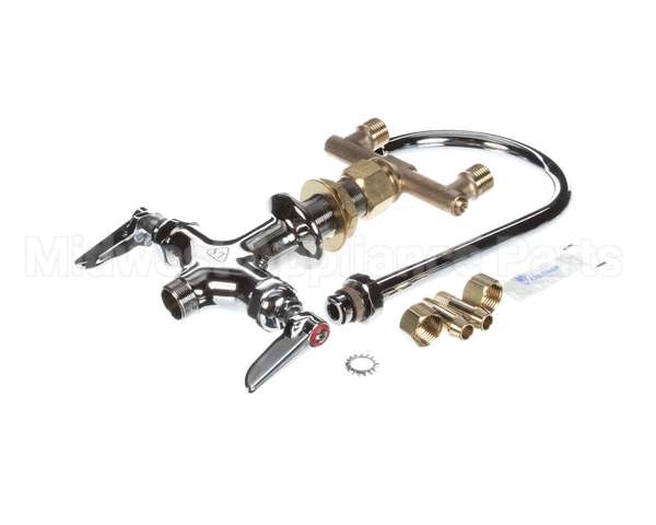 B-0301-01 T&S Brass Double Pantry Faucet, Single Hole Base,