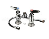 B-0325-CR T&S Brass 4 Cc Double Pantry Faucet Swivel Goose