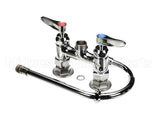 B-0325-CR T&S Brass 4 Cc Double Pantry Faucet Swivel Goose