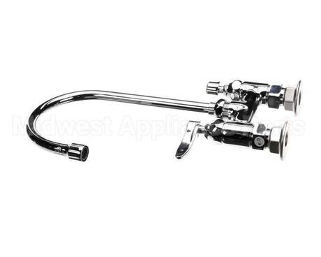 B-0325 T&S Brass Double Pantry Faucet, Deck Mount, 4 Cent