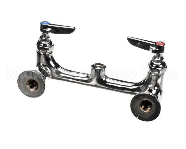 B-0330-LN T&S Brass Double Pantry Base Faucet, Wall Mount, 8