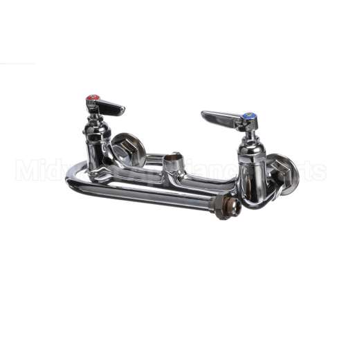 B-0331 T&S Brass Faucet, Wall Mount, 8 Centers, Eternas,
