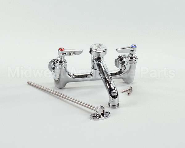 B-0665-BSTP T&S Brass Service Sink Faucet, Wall Mount, 8 Cente