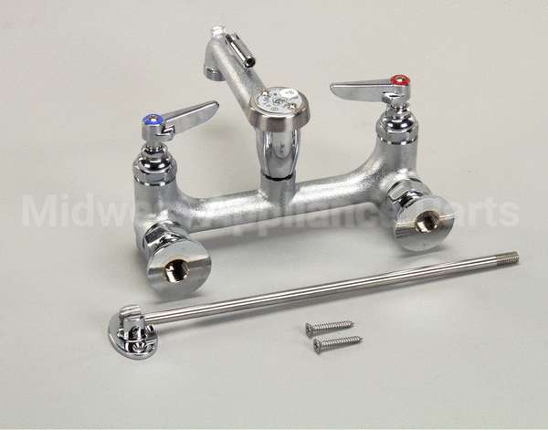 B-0665-BSTR T&S Brass Service Sink Faucet, Wall Mount, 8 Cente