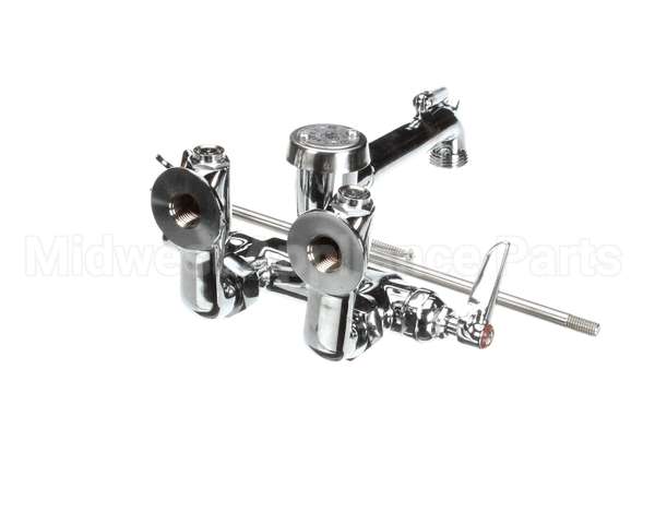 B-0667-POL T&S Brass Service Sink Faucet, Wall Mount, Adjusta