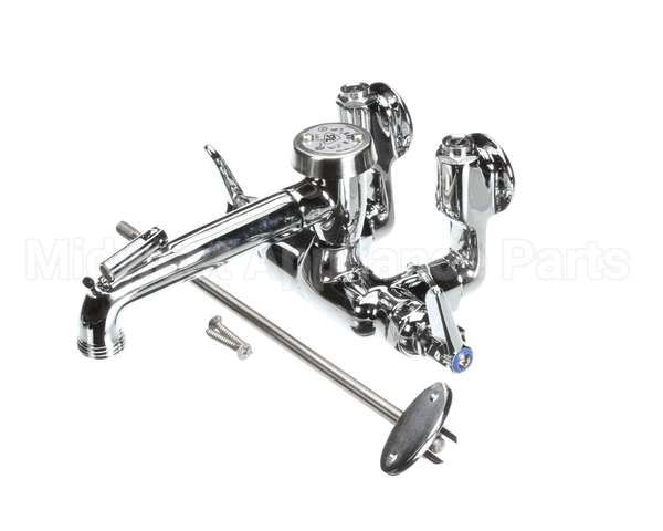 B-0667-POL T&S Brass Service Sink Faucet, Wall Mount, Adjusta