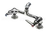 B-0672-POL T&S Brass Service Sink Faucet Wall Mount 8 Cente