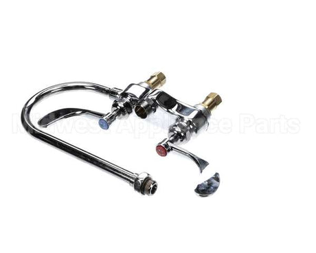 B-0892-LF12-CR4 T&S Brass 4 Centerset Faucet Ceramas 4 Wristact