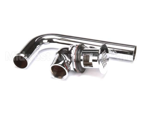 B-0898-OF T&S Brass Grid Drain Assembly, Offset, Polished Ch