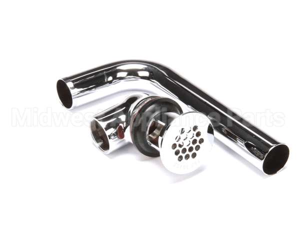 B-0898-OF T&S Brass Grid Drain Assembly, Offset, Polished Ch