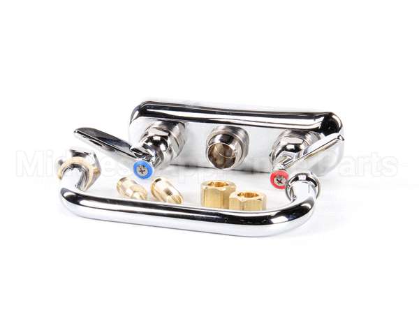 B-1110 T&S Brass Workboard Faucet, Deck Mount, 4 Centers,