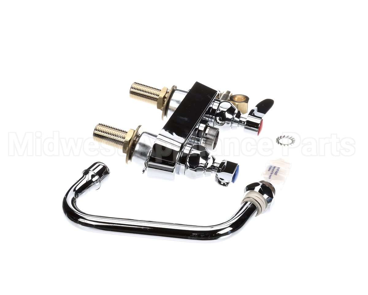 B-1110-XS T&S Brass Workboard Faucet, Deck Mount, 4 Centers,