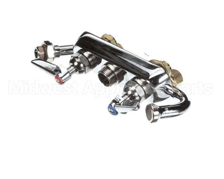 B-1111 T&S Brass Workboard Faucet, Deck Mount, 4 Centers,