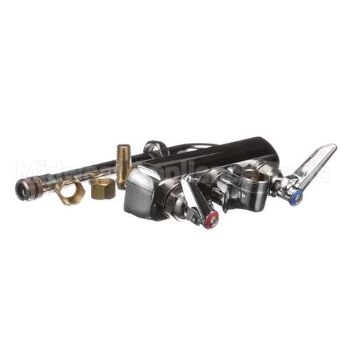 B-1115-132X T&S Brass Workboard Faucet, Wall Mount, 4 Centers,