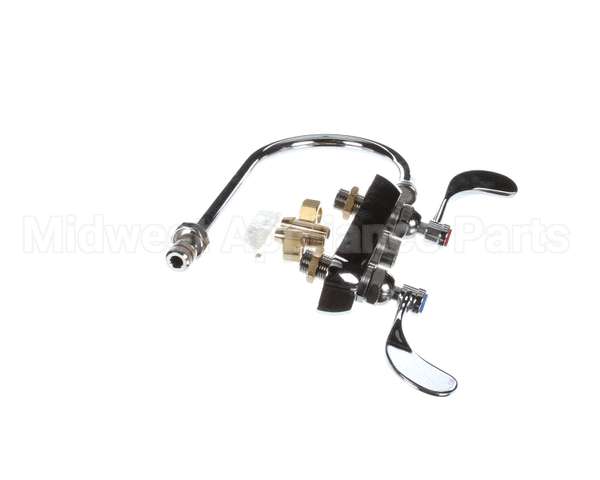 B-1141-04 T&S Brass Workboard Faucet, Deck Mount, 4 Centers,