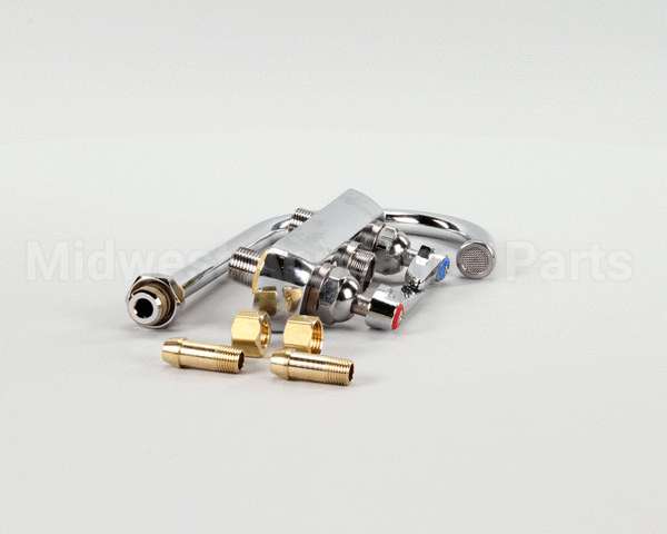 B-1141 T&S Brass Workboard Faucet, Deck Mount, 4 Centers,