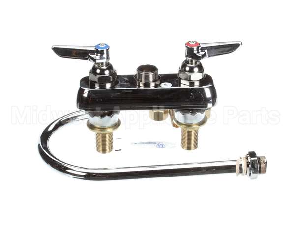 B-1141-XS T&S Brass Workboard Faucet, Deck Mount, 4 Centers,