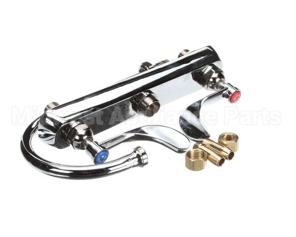 B-1142-04 T&S Brass 8C/C Deck Mount Workboard Faucet,4Wrist