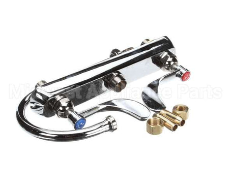 B-1142-04 T&S Brass 8C/C Deck Mount Workboard Faucet,4Wrist