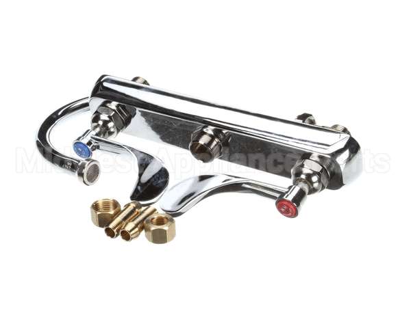 B-1142-04 T&S Brass 8C/C Deck Mount Workboard Faucet,4Wrist