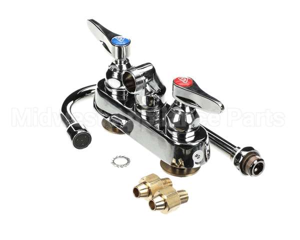 B-1146-02A T&S Brass Workboard Faucet, 4 Wall Mount, 017907-4