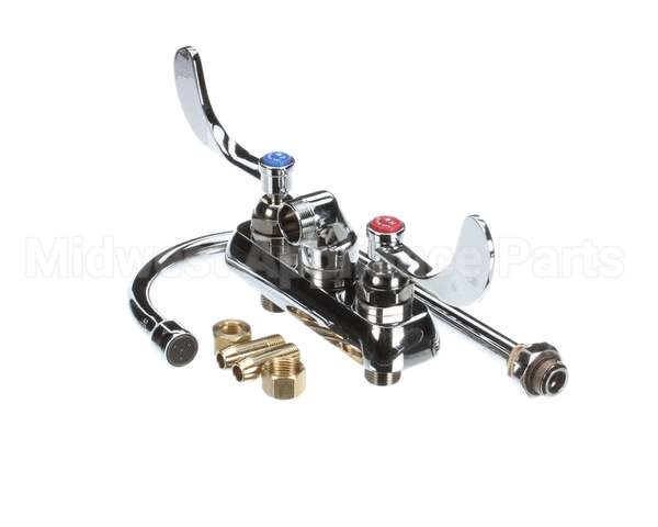 B-1146-04 T&S Brass Workboard Faucet, Wall Mount, 4 Centers,