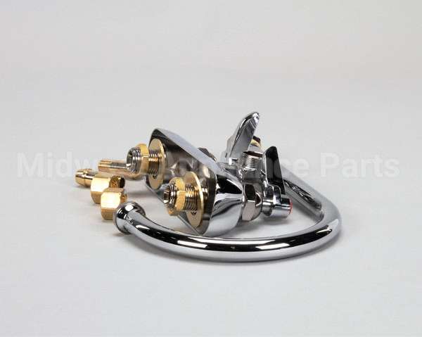 B-1146 T&S Brass Workboard Faucet, 4 Wall Mount, 133X Swi