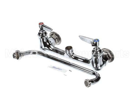 B-2342 T&S Brass Double Pantry Faucet, Wall Mount, 8 Cent