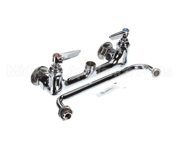 B-2342 T&S Brass Double Pantry Faucet, Wall Mount, 8 Cent