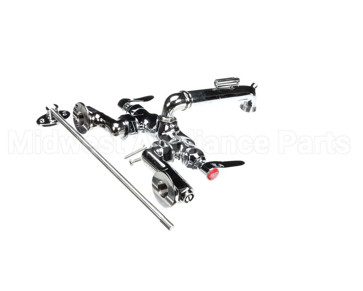 B-2345 T&S Brass Service Sink Faucet, Polished Chrome Fin