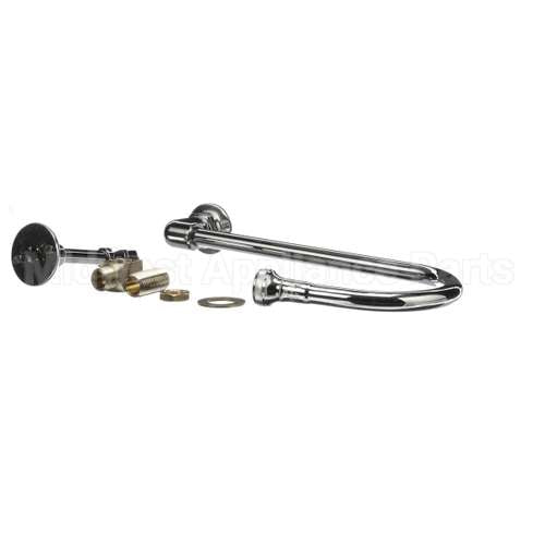 B-2456-W T&S Brass Wall Mount Elbow, 123X Rigid Gooseneck,