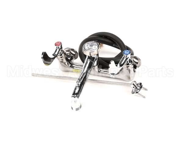 B-2465 T&S Brass Service Sink Faucet, 4 Wrist Handles, Pv