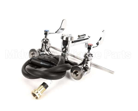 B-2465 T&S Brass Service Sink Faucet, 4 Wrist Handles, Pv