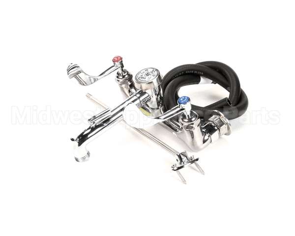 B-2465 T&S Brass Service Sink Faucet, 4 Wrist Handles, Pv