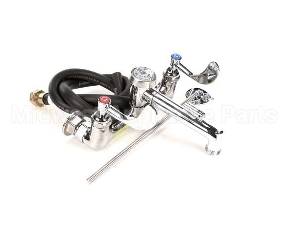 B-2465 T&S Brass Service Sink Faucet, 4 Wrist Handles, Pv