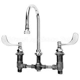 B0865-04 Compatible TS Brass Swvl Gs Nck Med Faucet 8 In Centers