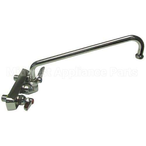 B1118M Compatible TS Brass Faucet, 4"Wall, 12"Spt, Leadfree