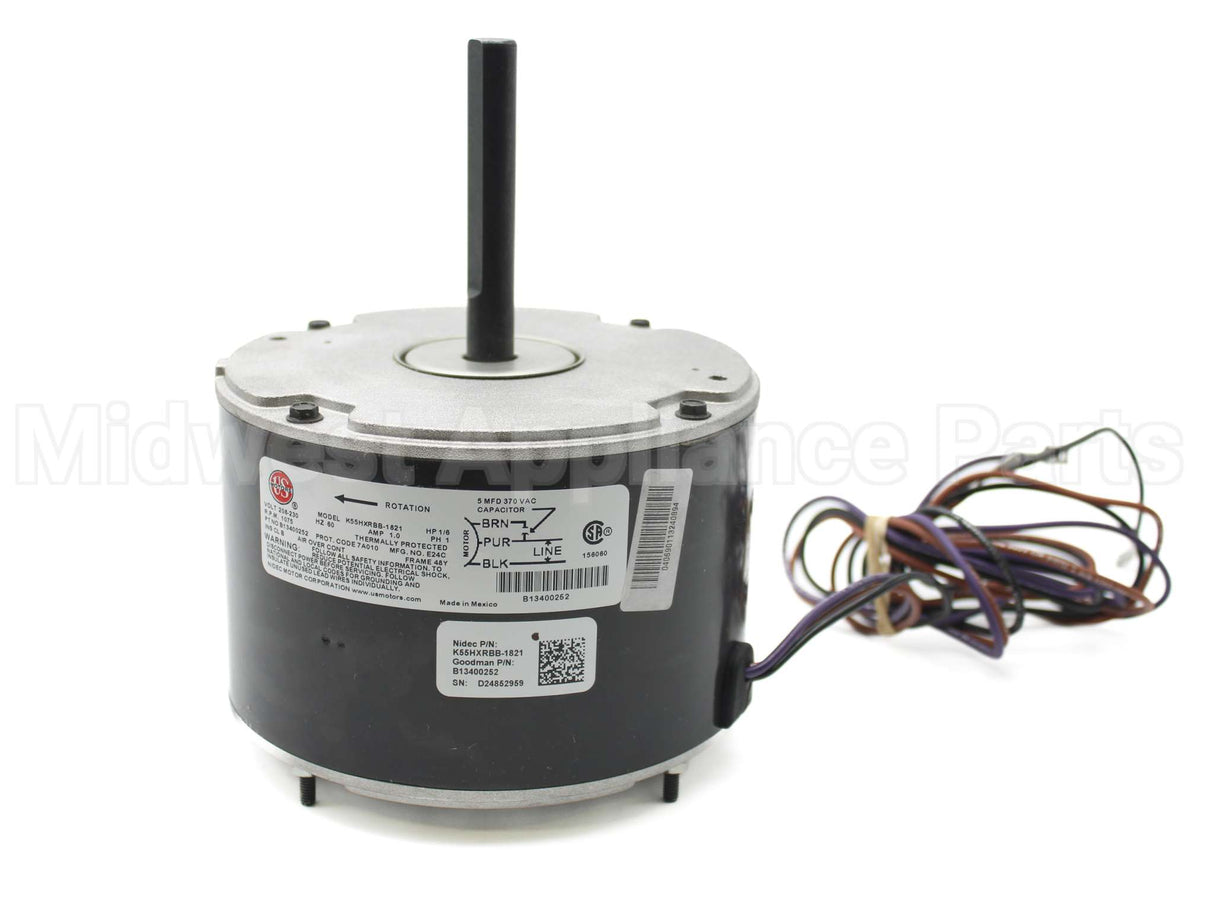 B13400252S Amana-Goodman 1/6Hp 230V 1075Rpm 1.3Flamotor