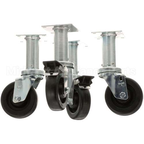 B3901504 Compatible Pitco Casters, 4"Wheel, 9"Lift, 4 Pk