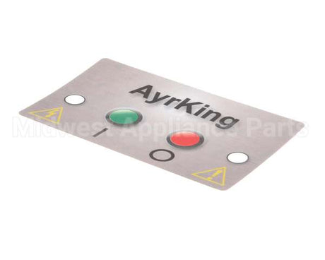 B531 Ayr King Mylar Control Board Sticker Fo