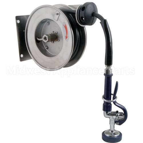 B7102-01 Compatible TS Brass Reel, Hose, Expose, 12Ft, 3/8"Npt