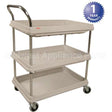BC2030-3DG Compatible Intermetro Cart, Utility, 3 Shelf, 3"D, Gry