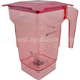 BLD100367 Compatible Blendtec Jar4-Sided, Red, W/Lid, 75 Oz